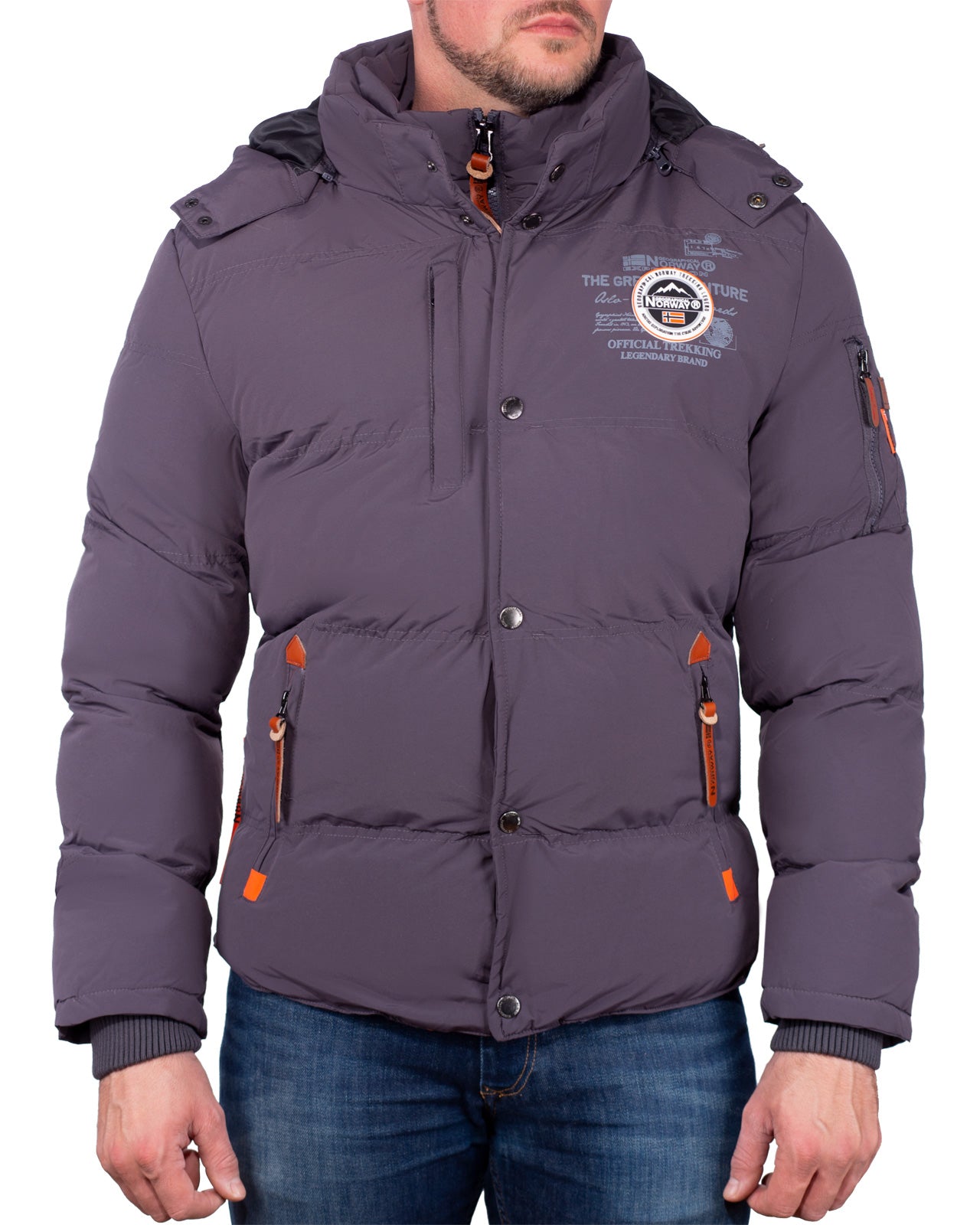 Herren Regular Fit Jacke verveine in Dark Grey – Geographical Norway
