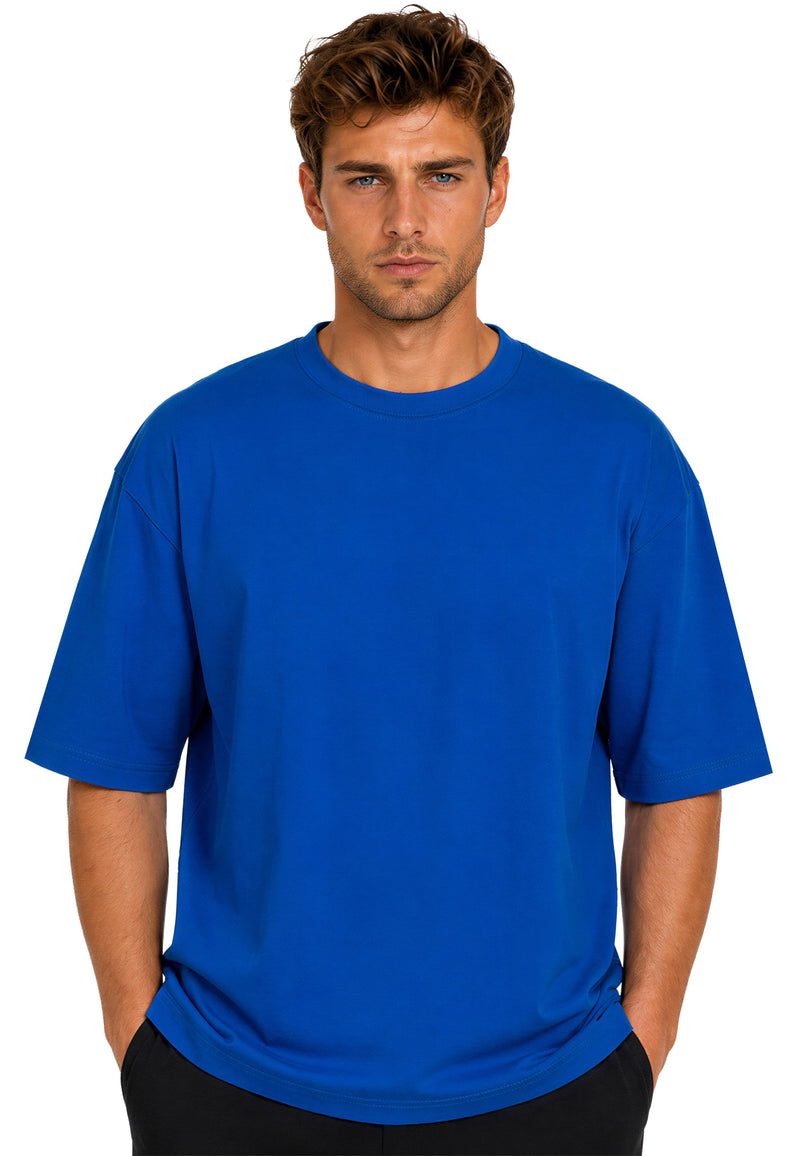 Herren Regular Fit T-Shirt Shoulder Drop in Navy Blue – Reichstadt