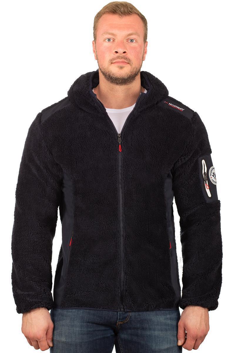 Herren Regular Fit Fleecesjacke tufour - Navy