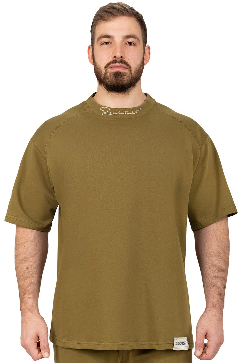 Herren Relaxed Fit T-Shirt in Khaki – Reichstadt