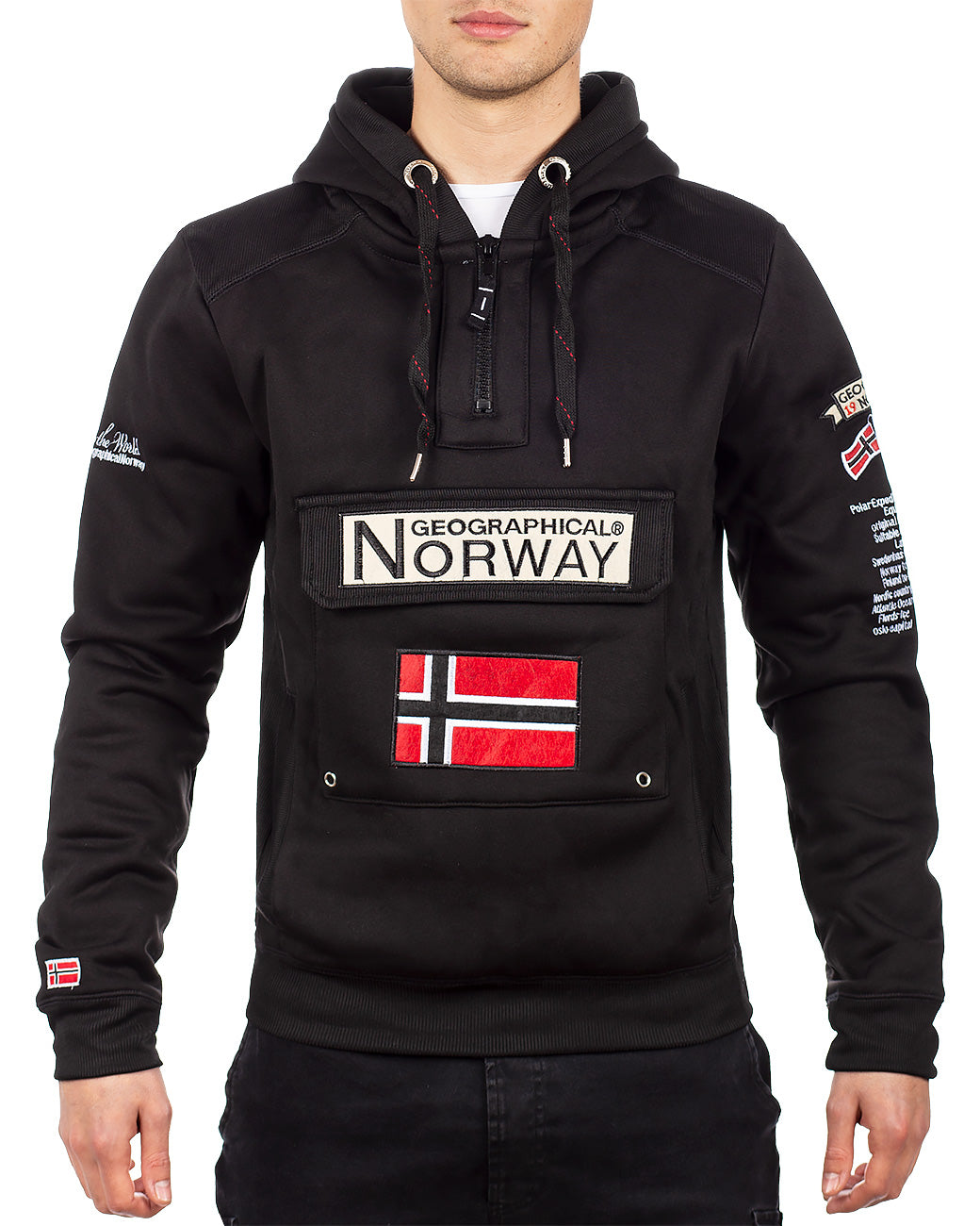 Herren Regular Fit Hoodie gymclass men - Black