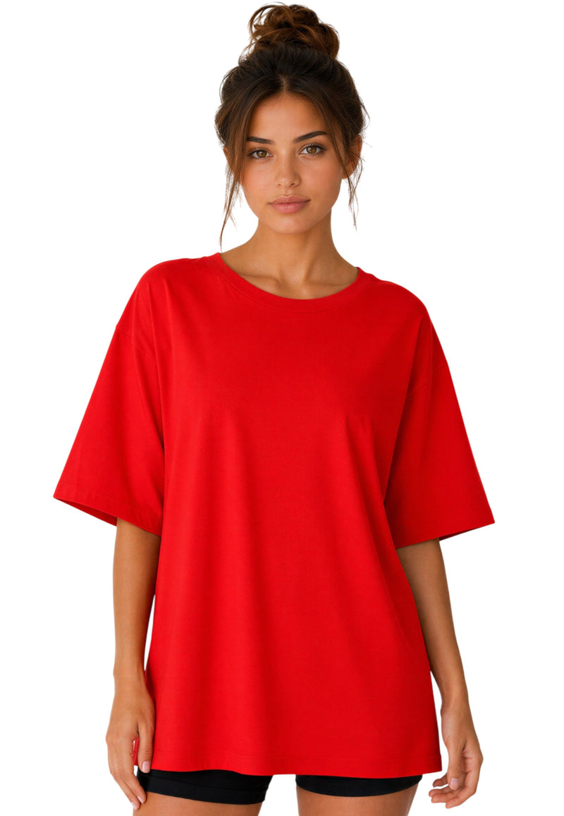 Damen Oversized T-Shirt in Red – Reichstadt