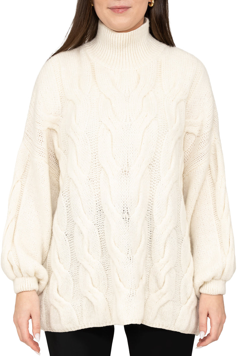 Damen Relaxed Fit Strickpullover in Beige – Reichstadt