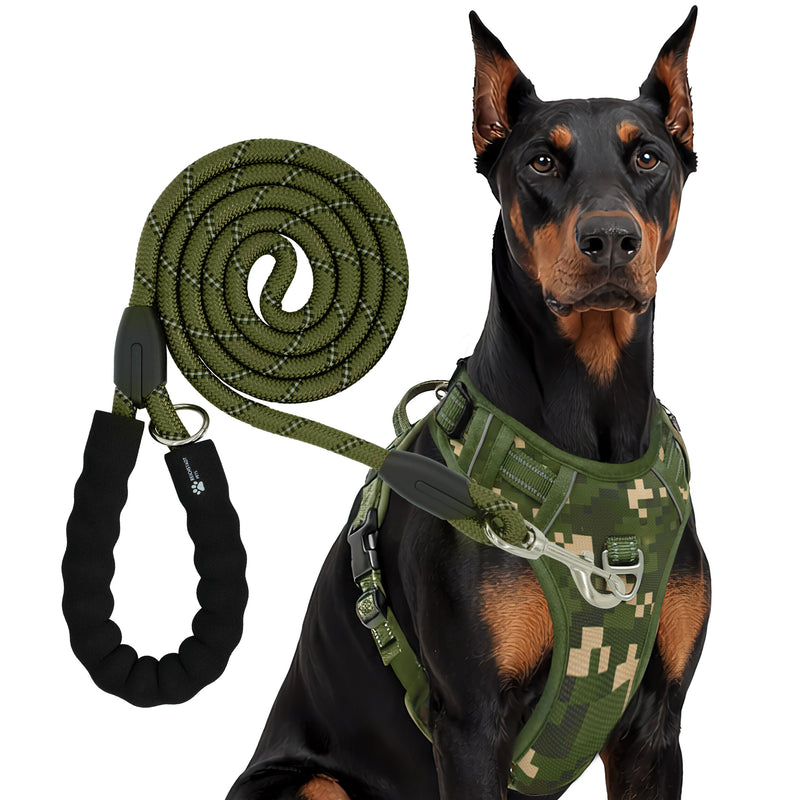 RS Pets Hundegeschirr & Leinen Set 25RSP083-4 - Camouflage Green
