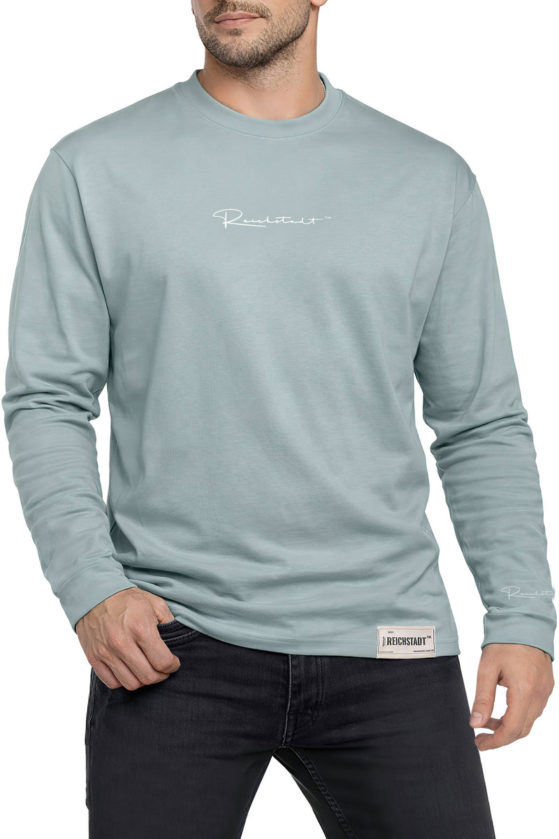 Herren Oversized Langarm Shirt in Mint – Reichstadt