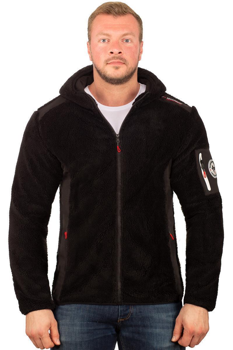 Herren Regular Fit Fleecesjacke tufour - Black