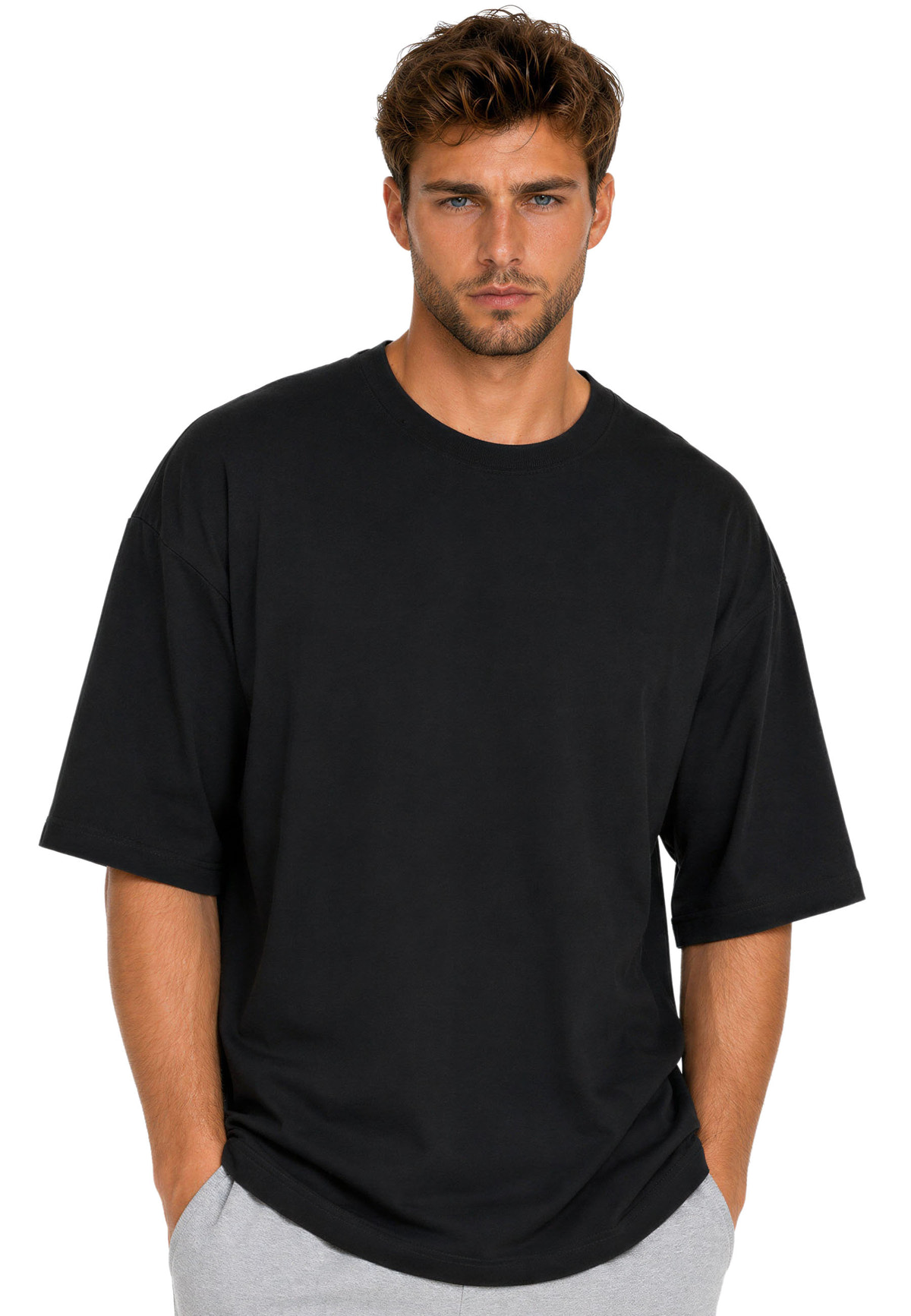 Herren Oversized T-Shirt in Black – Reichstadt