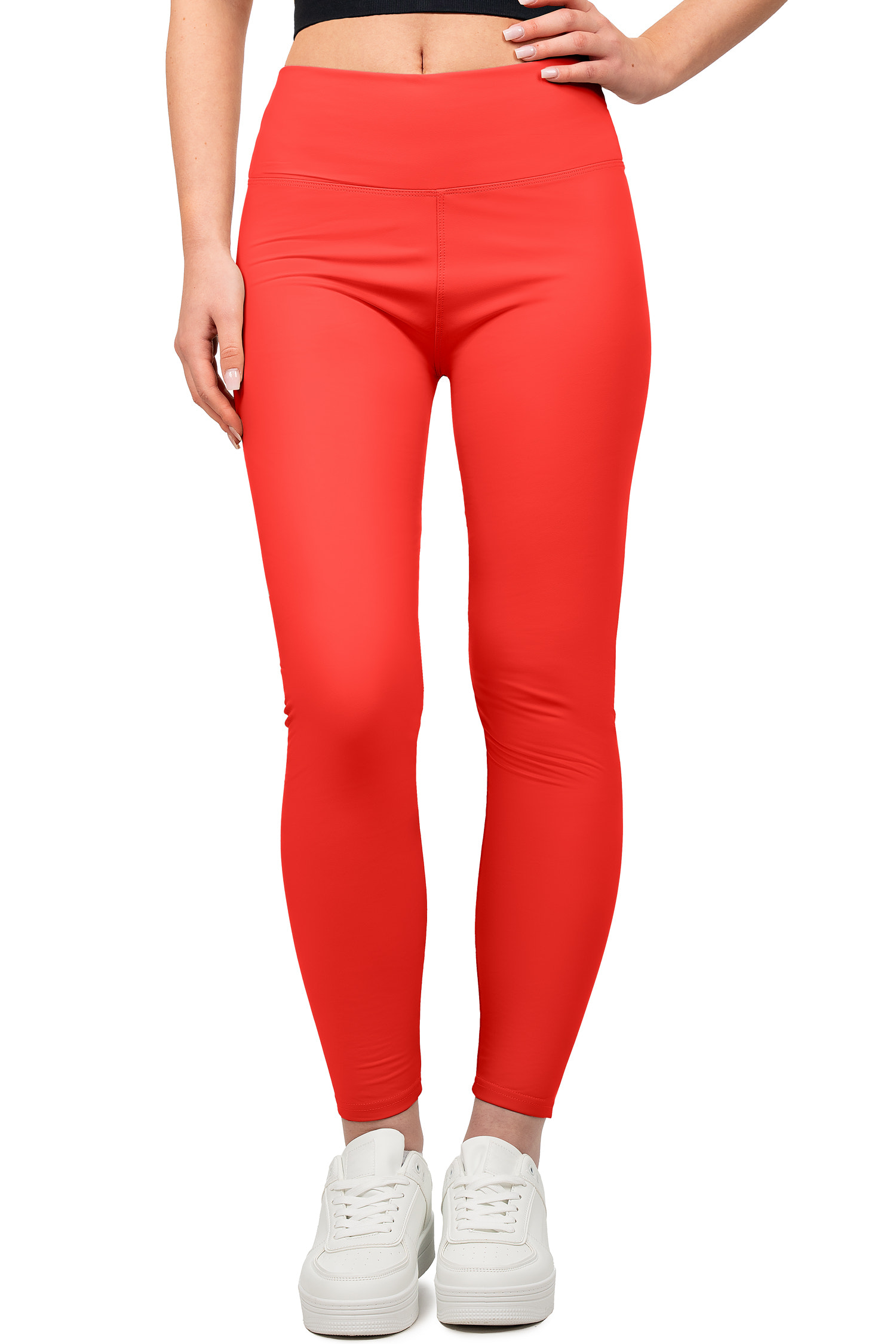 Damen Skinny Fit Hose High Waist in Red – Reichstadt