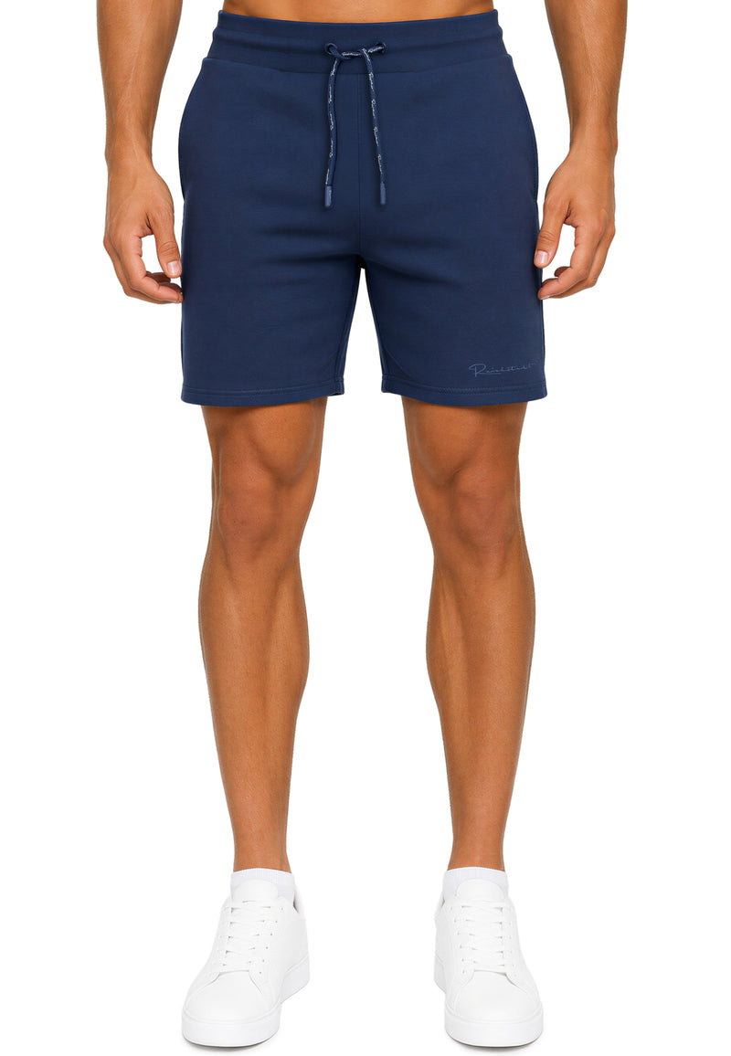 Herren Regular Fit Shorts Marken-Stick in Dark Blue – Reichstadt