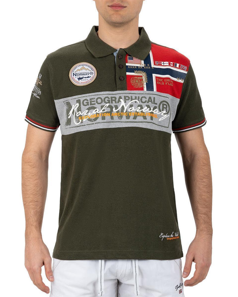 Herren Regular Fit T-Shirt kidney men in Khaki – Geographical Norway