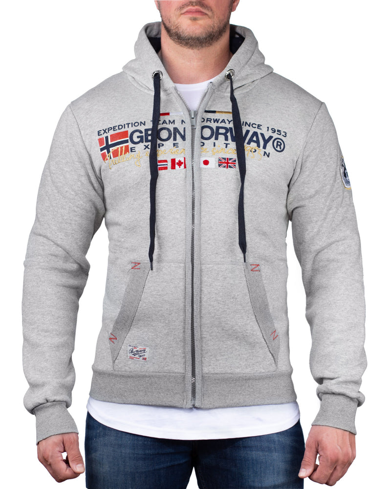 Herren Regular Fit Hoodie galiator in Grey – Geographical Norway