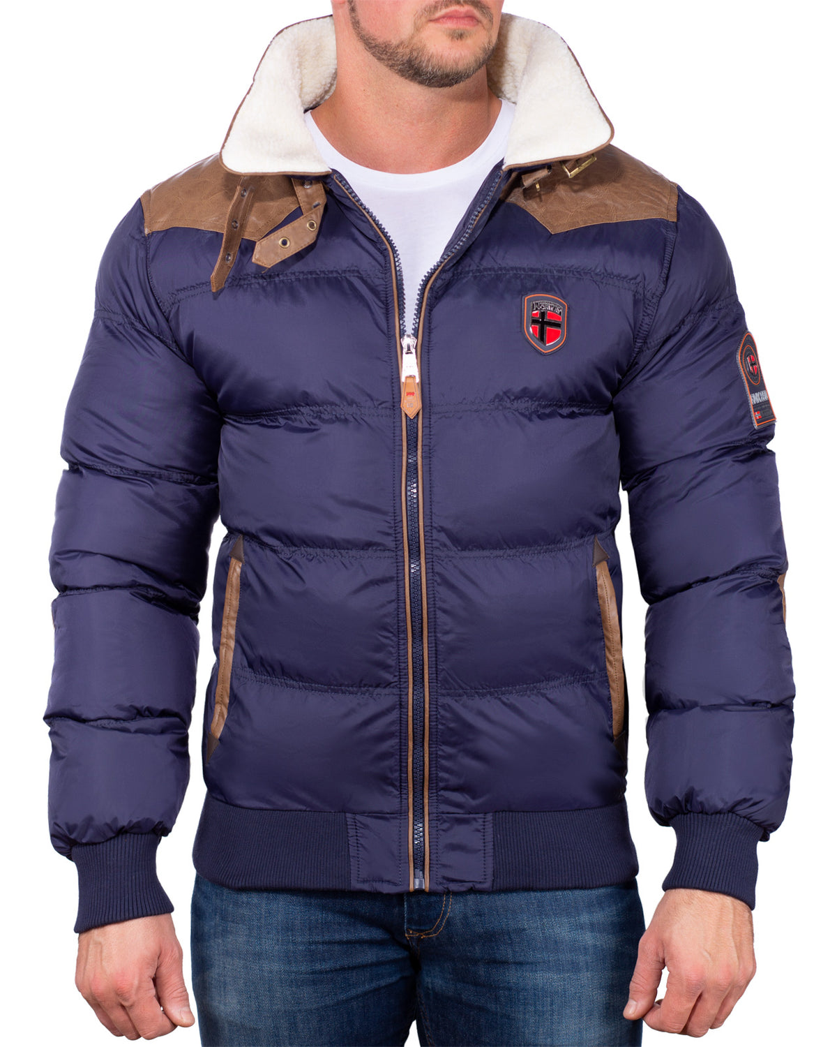 Herren Regular Fit Jacke abramovitch in Navy – Geographical Norway