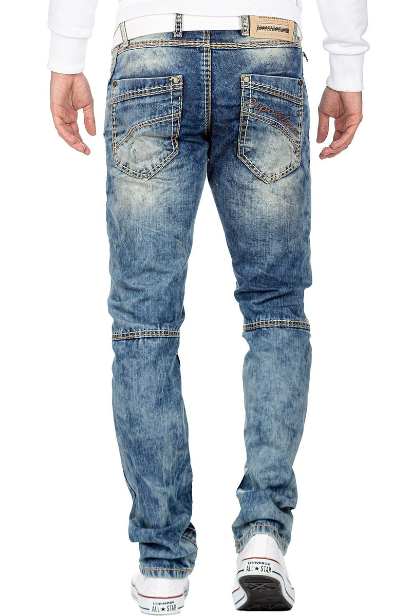 Herren Regular Fit Jeans Stonewashed CD535 - Blue