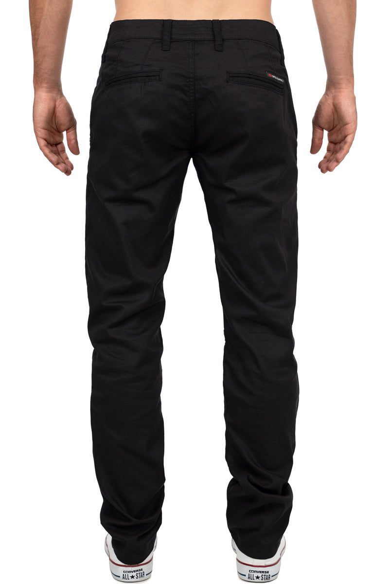 Herren Regular Fit Hose Mid Waist CD842 - Black