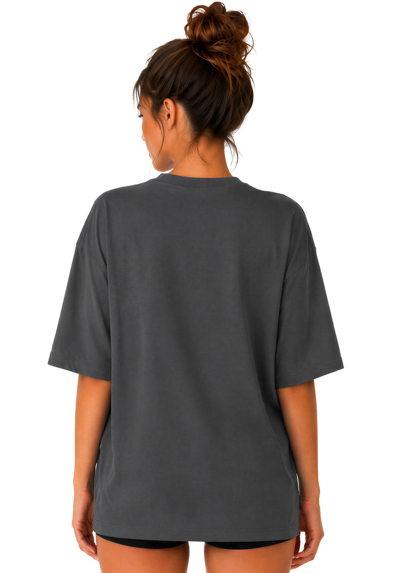Damen Oversized Oversized T-Shirt 25RSW070 - Dark Grey