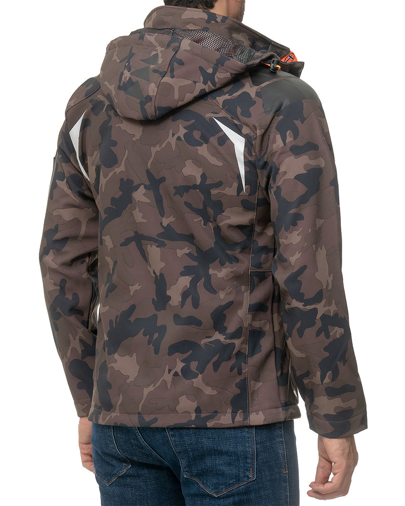 Herren Regular Fit Softshelljacke techno men - Khaki