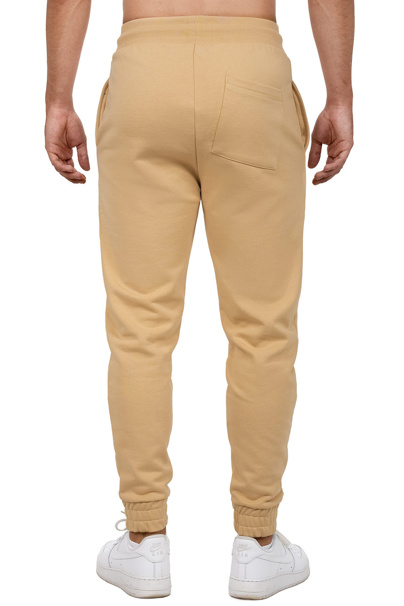 Herren Regular Fit Jogginghose Marken-Stick 23RS035 - Beige