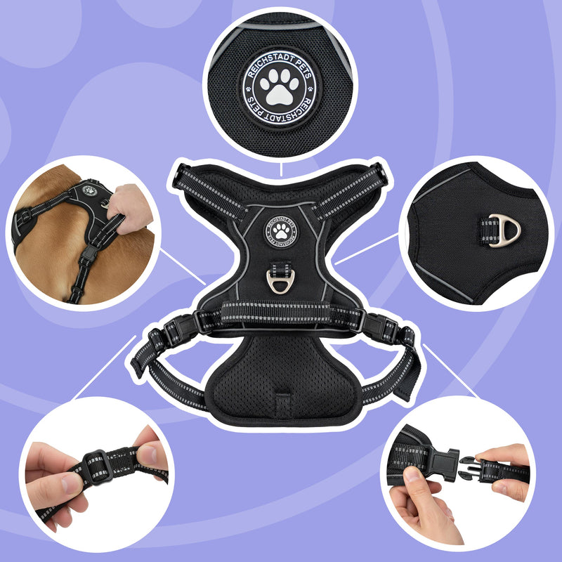 RS Pets Hundegeschirr & Leinen Set 25RSP083-4 - Black