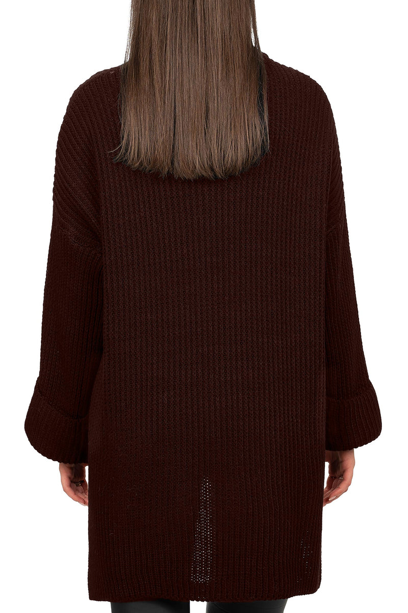 Damen Relaxed Fit Pullover 25RSW067 - Brown