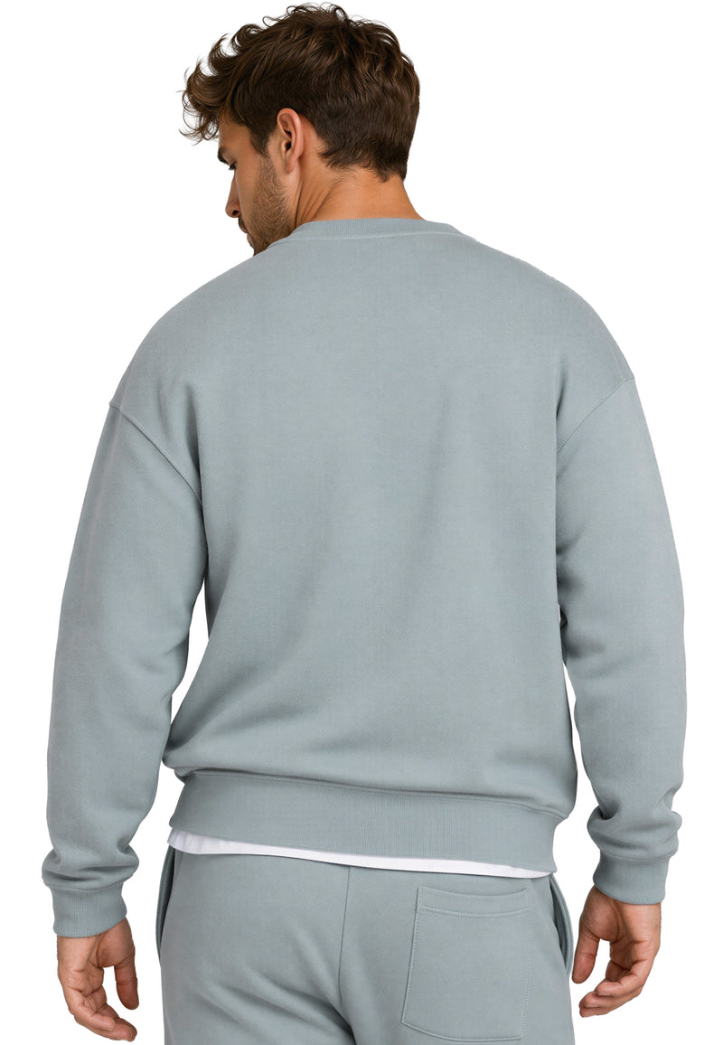 Herren Regular Fit Pullover Logo-Stitching 23RS037 - Grey
