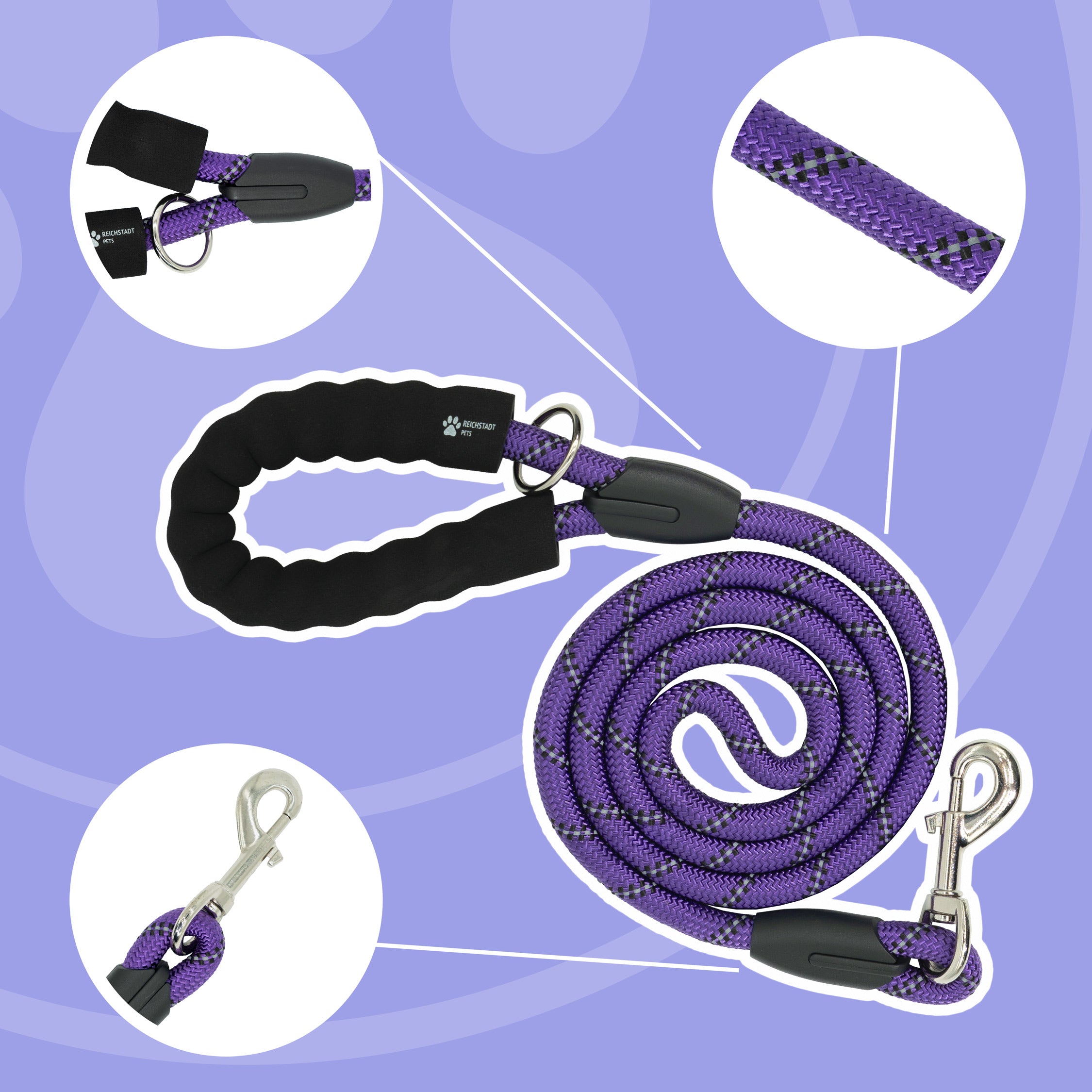 RS Pets Hundeleine Nylon 25RSP084 - Purple