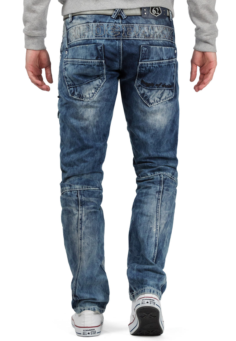 Herren Regular Fit Jeans Stonewashed C1178 - Blue