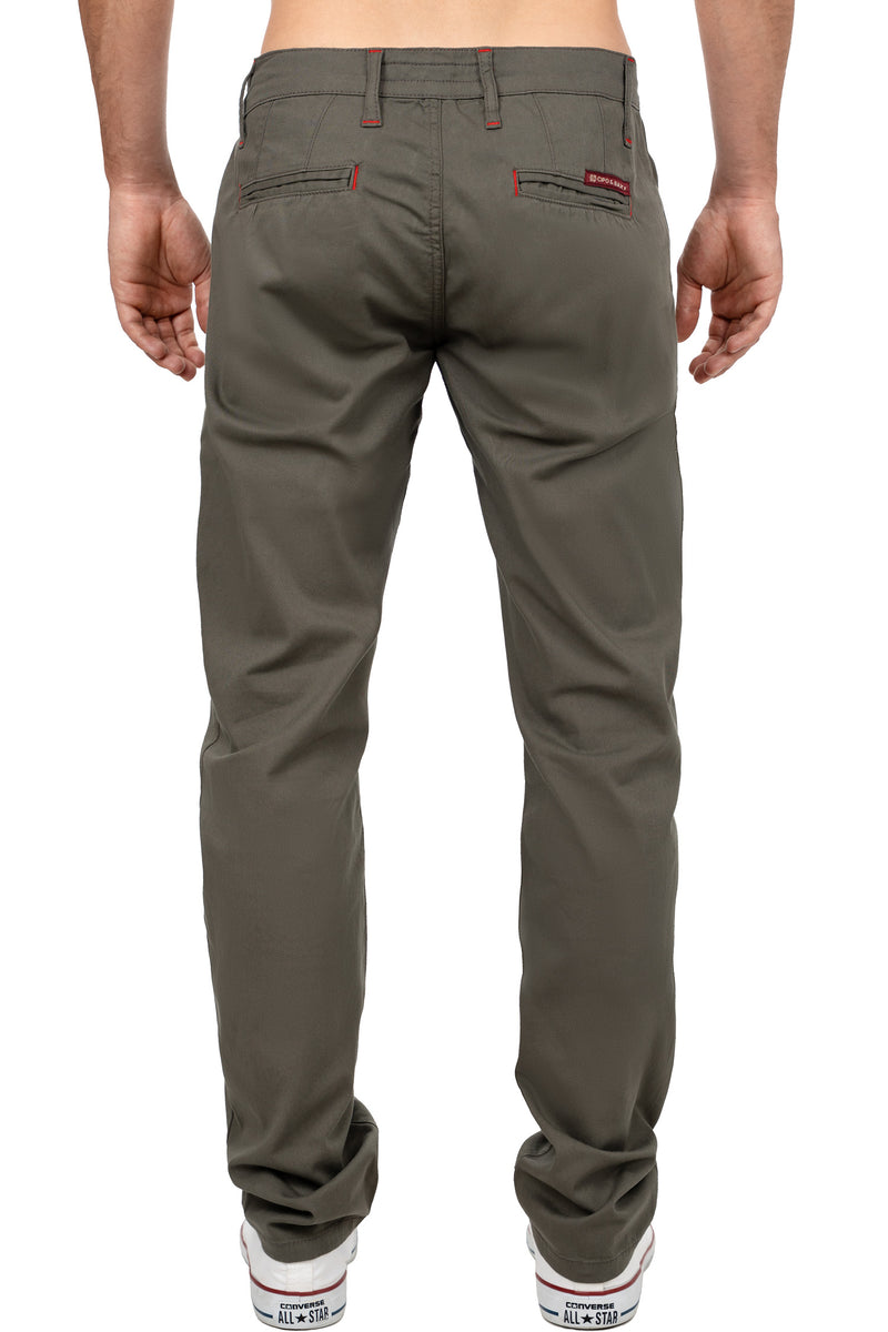 Herren Regular Fit Hose Mid Waist CD842 - Khaki