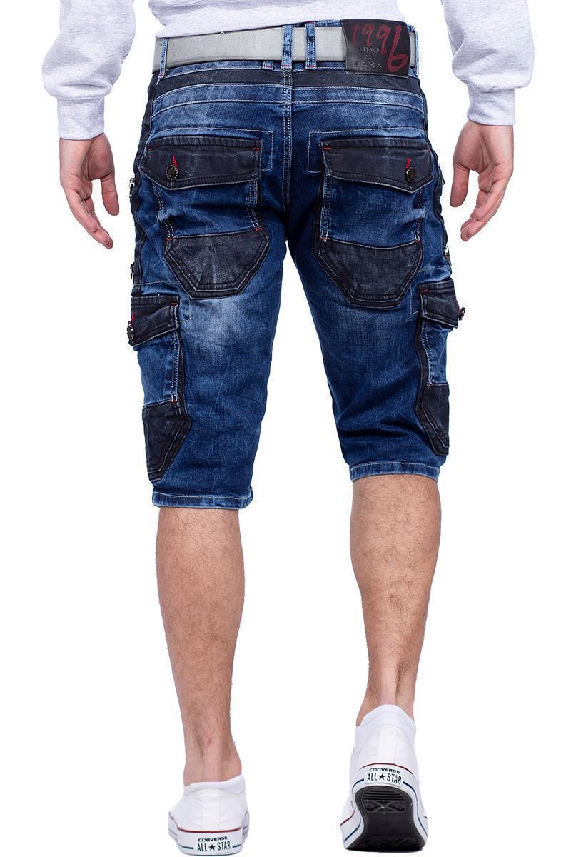 Herren Regular Fit Shorts Stonewashed CK234 - Blue