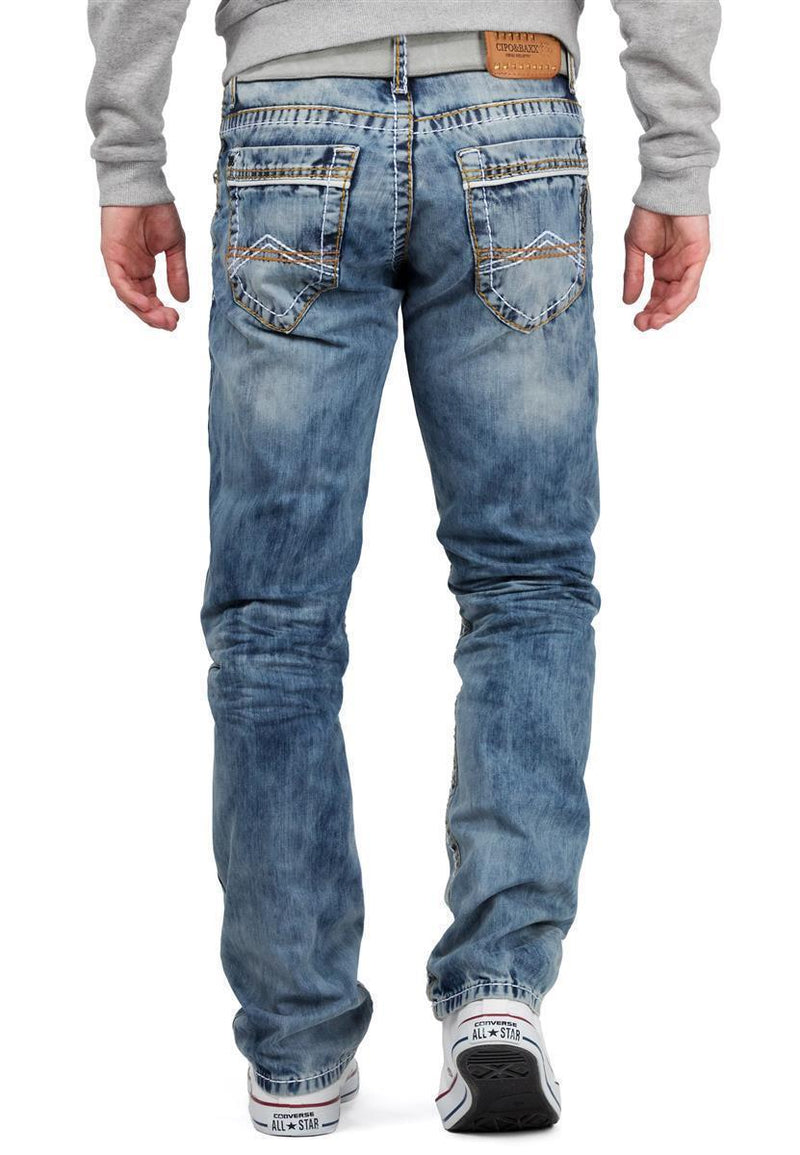 Herren Regular Fit Jeans Stonewashed CD148 - Blue