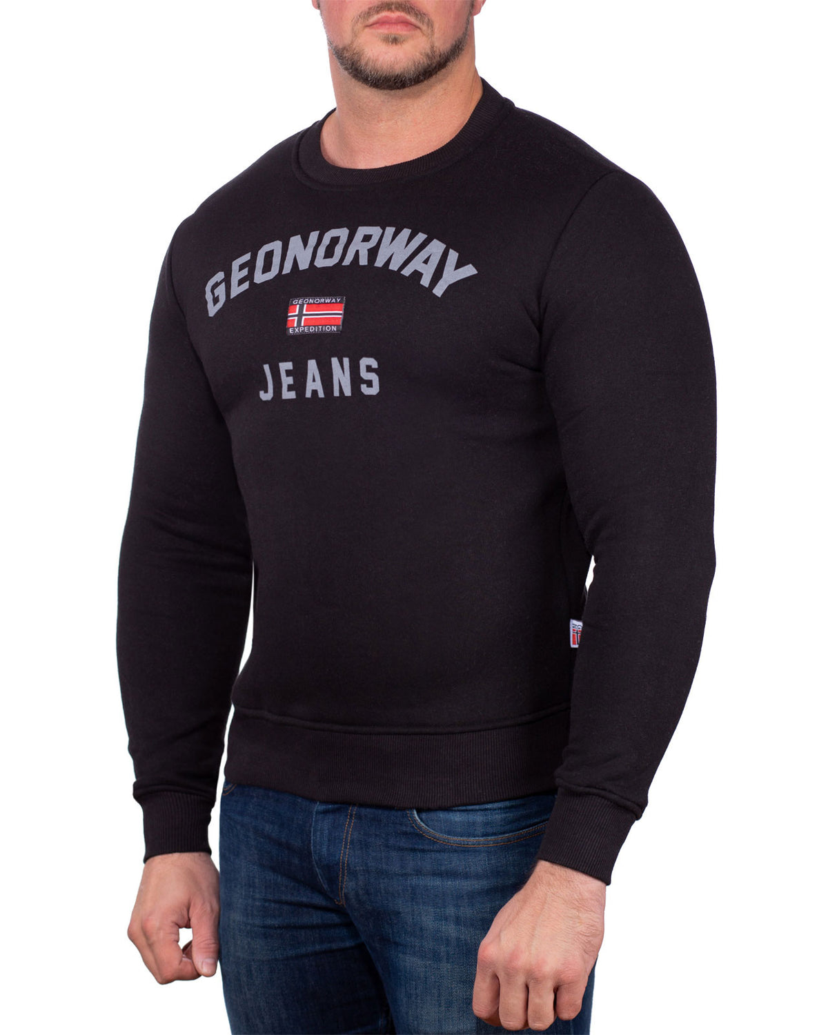 Herren Regular Fit Pullover gassier - Black