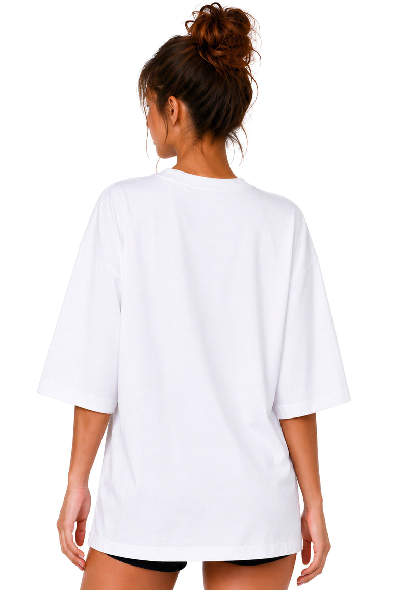 Damen Oversized Oversized T-Shirt 25RSW070 - White