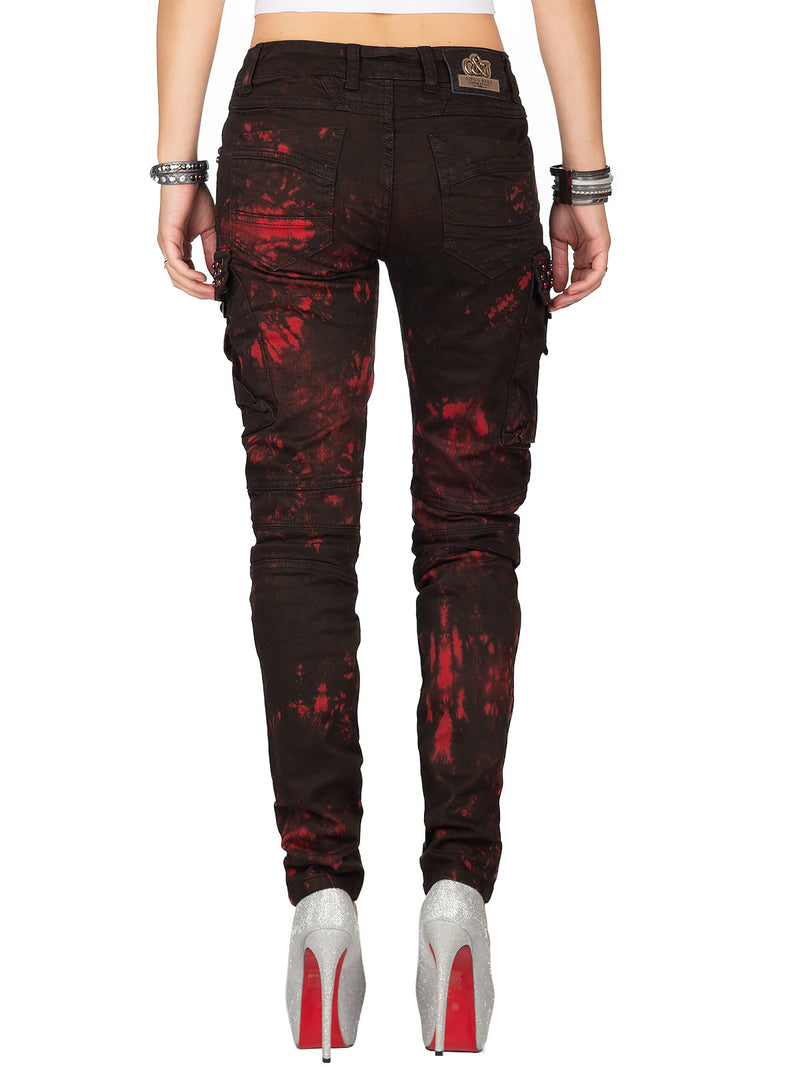 Damen Regular Fit Jeans WD385 - Bordeaux