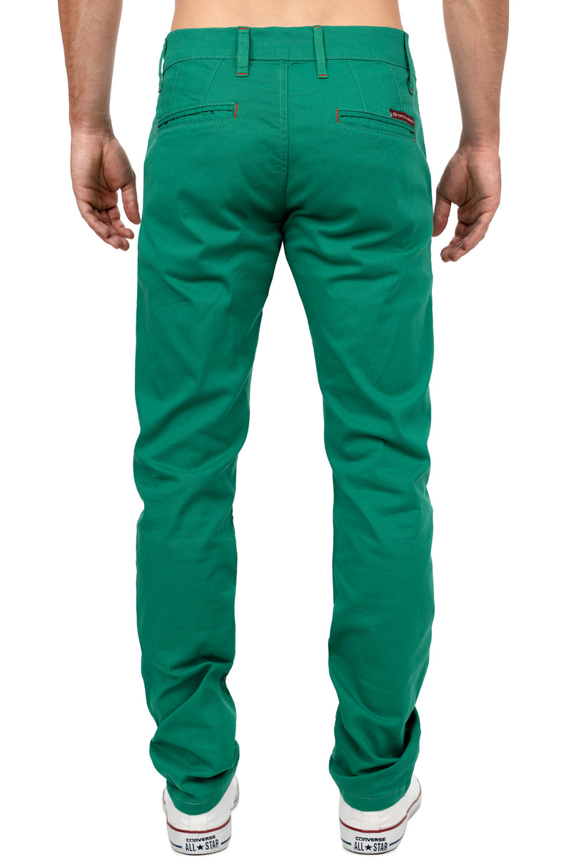 Herren Regular Fit Hose Mid Waist CD842 - Green