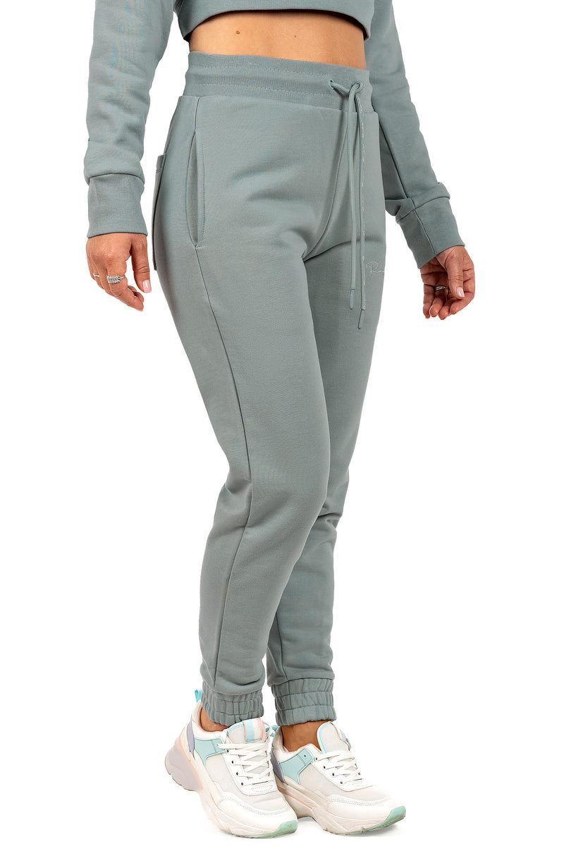 Damen Slim Fit Jogginghose Marken-Stick 23RSW039 - Grey