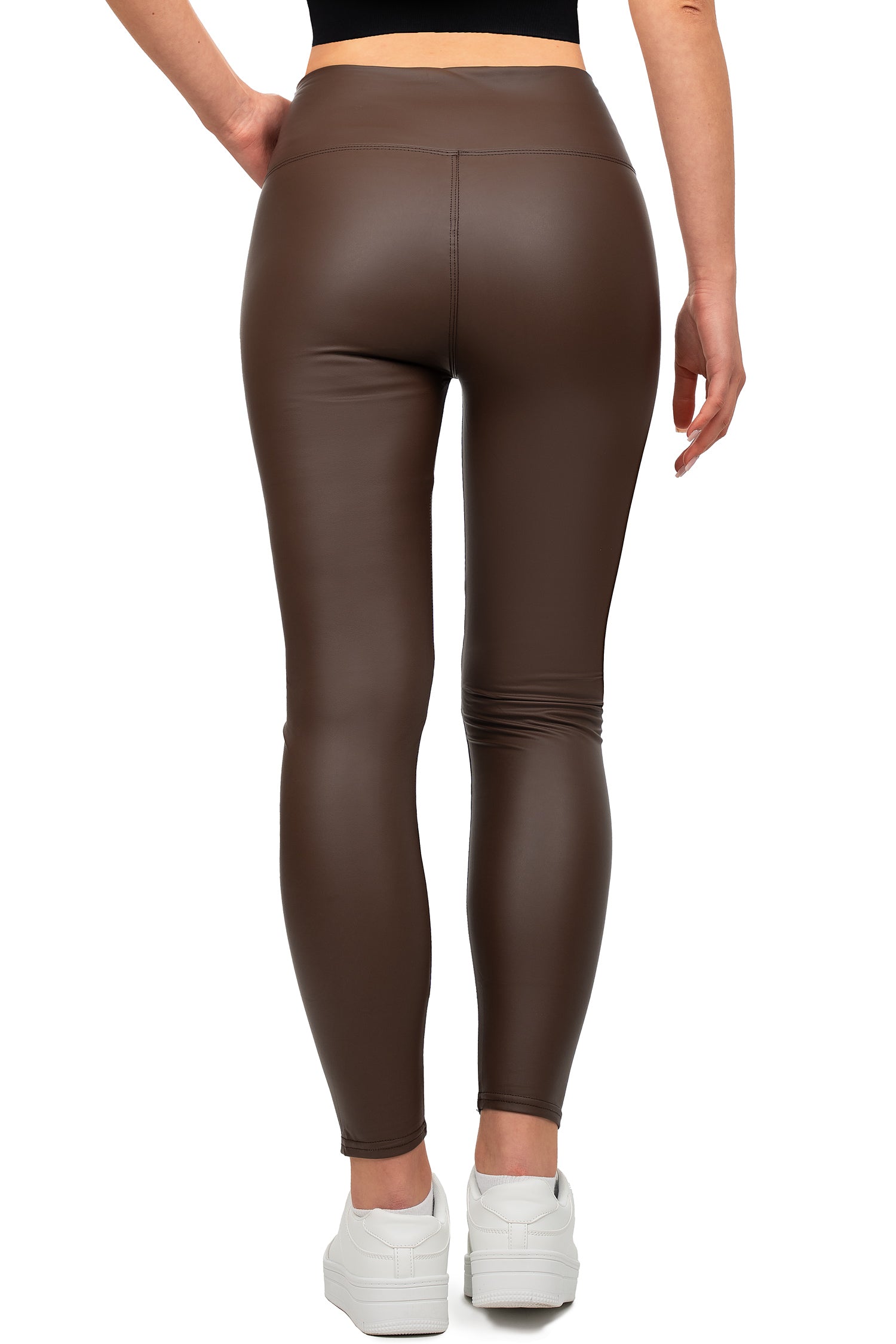 Damen Skinny Fit Hose High Waist 25RSW066 - Dark Brown