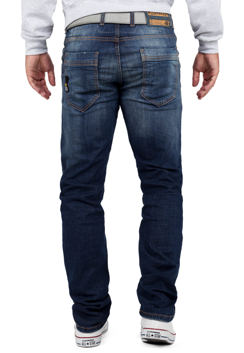 Herren Regular Fit Jeans Stonewashed CD186A - Blue