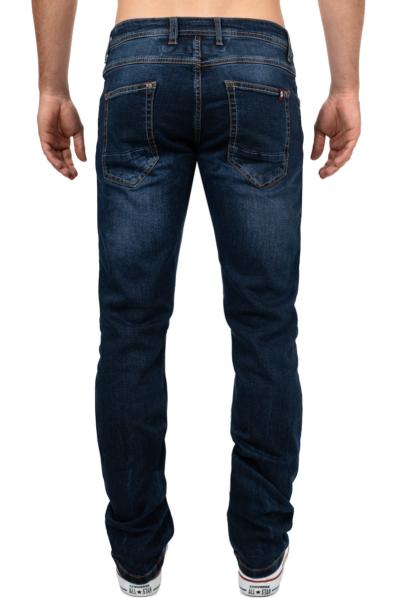 Herren Slim Fit Jeans Stonewashed CD820 - Dark Blue