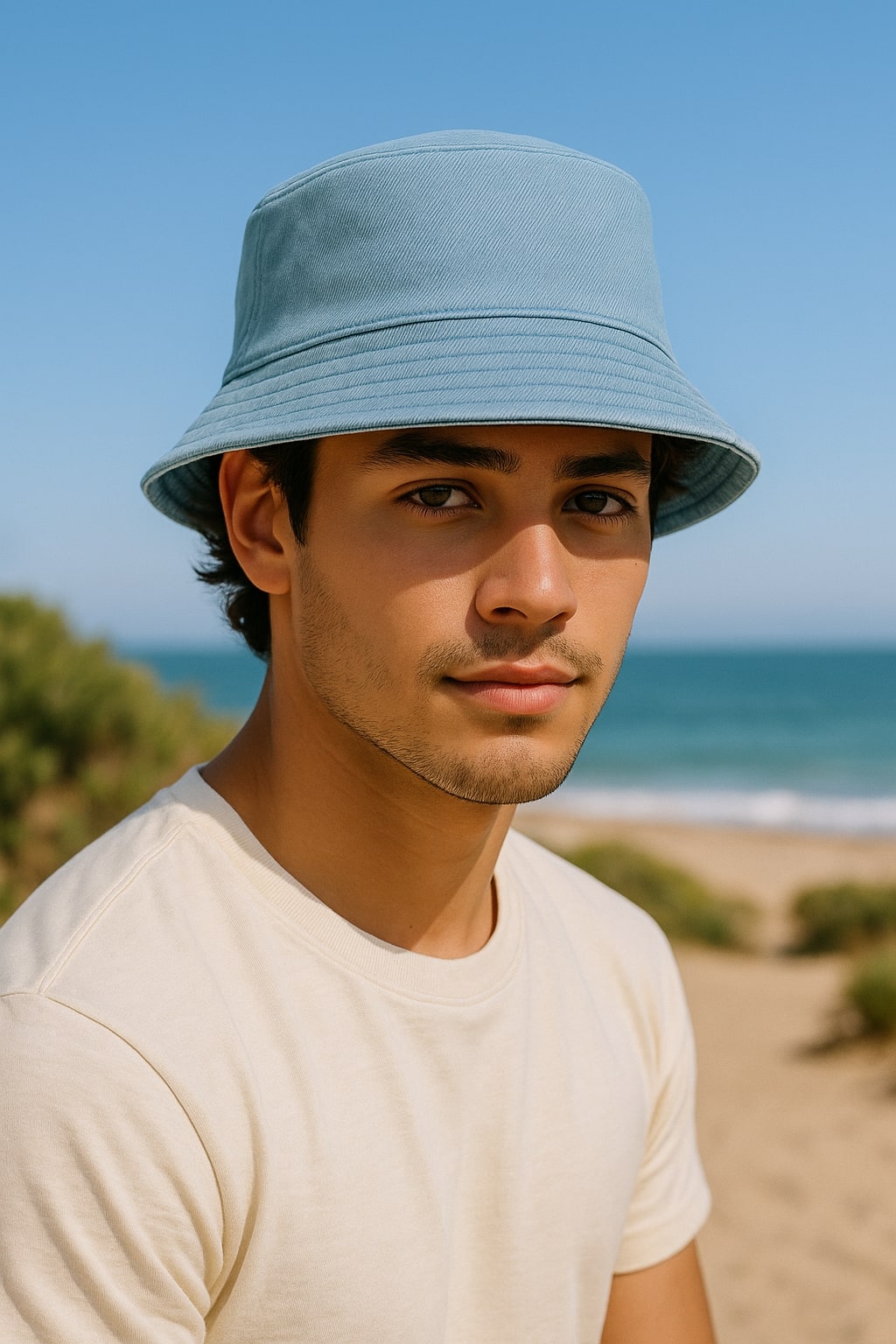 Herren Regular Fit Anglerhut 25RS074 - Light Blue