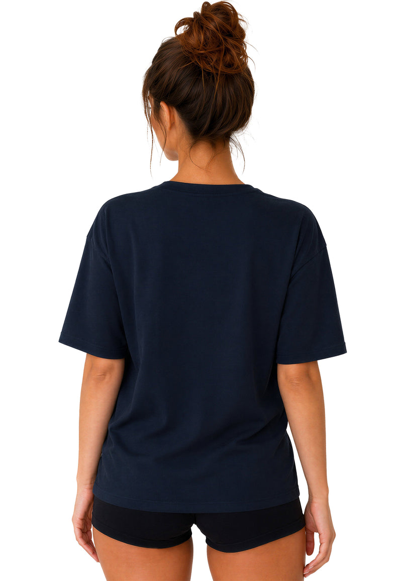 Damen Regular Fit T-Shirt Shoulder Drop 25RSW071 - Dark Blue