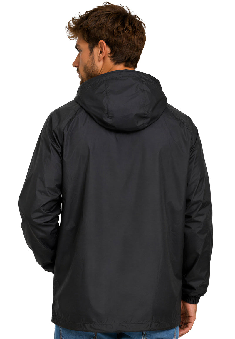Herren Relaxed Fit Allwetter Windbreaker 24RS053 - Black