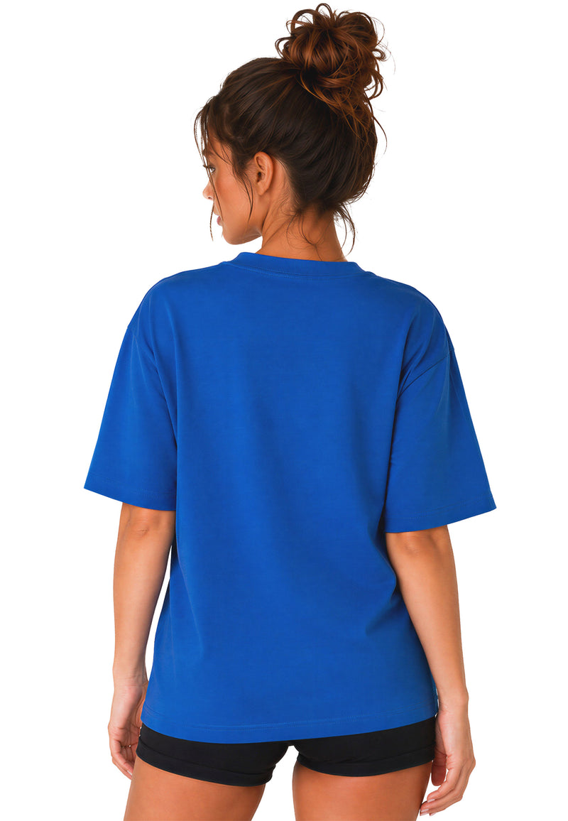 Damen Regular Fit T-Shirt Shoulder Drop 25RSW071 - Navy Blue