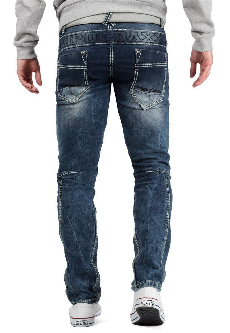 Regular Fit Jeans Zipper CD296 - Blue