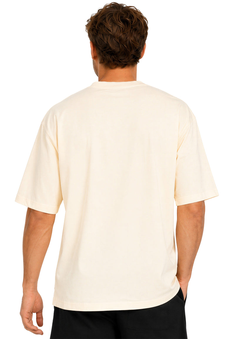 Herren Regular Fit T-Shirt Shoulder Drop 25RS071 - Beige