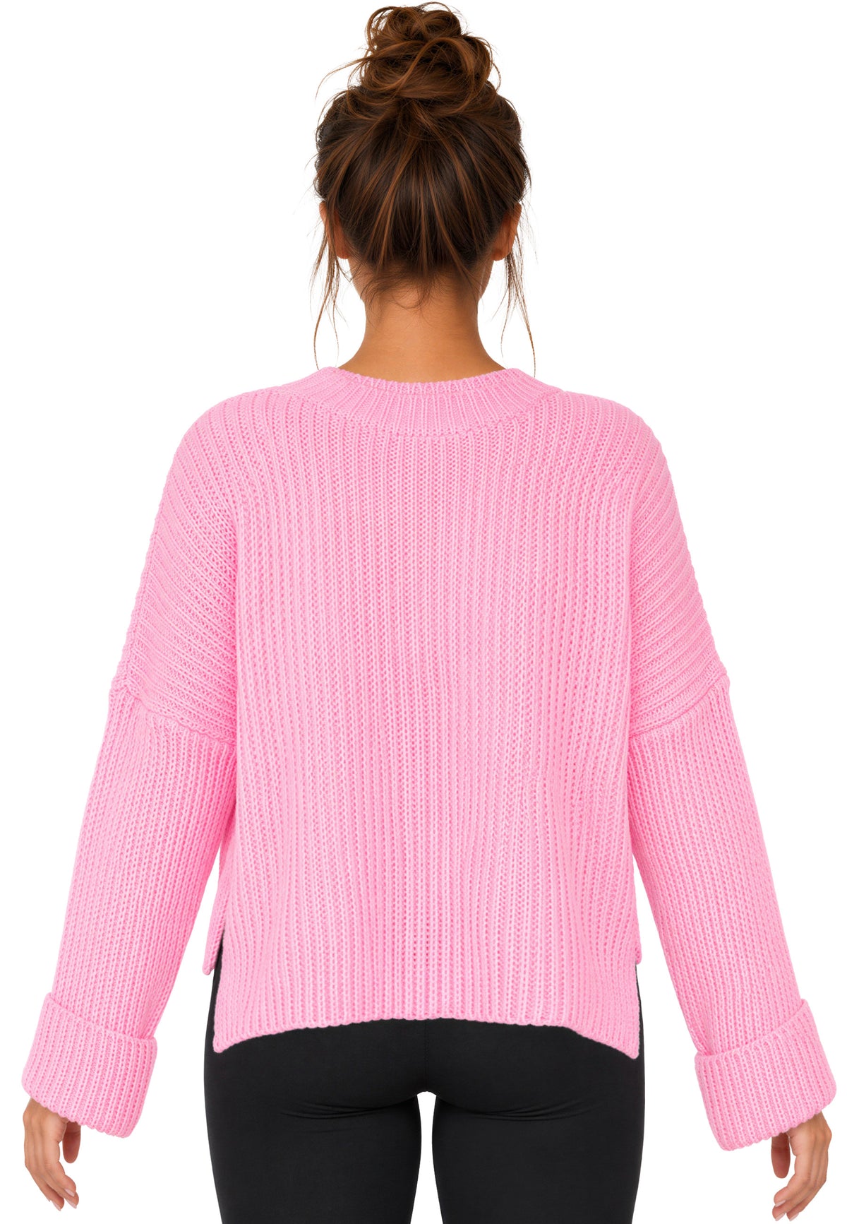 Damen Relaxed Fit Strickpullover 25RSW093 - Baby Rosa