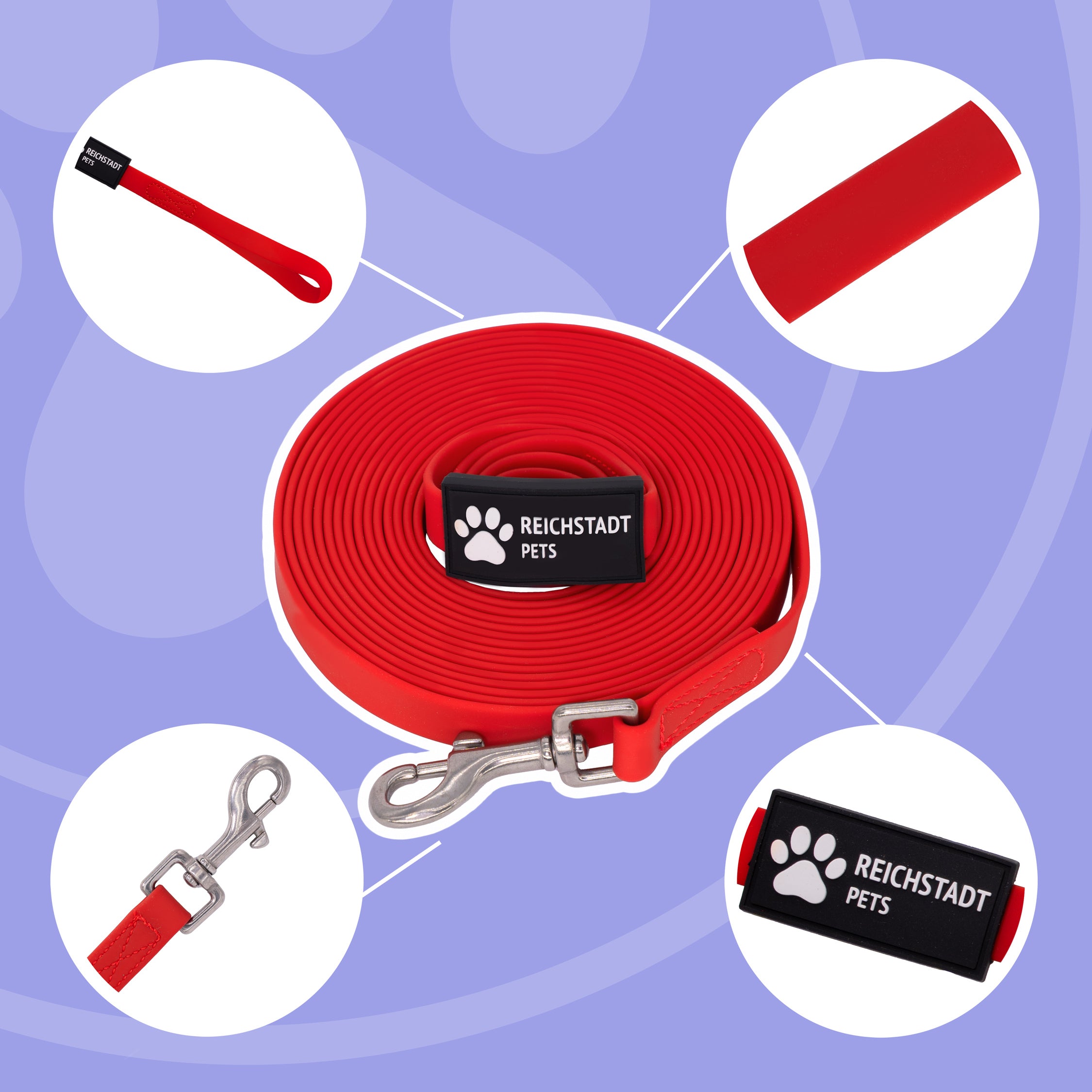 Hundeleinen PVC 25RSP086 - Red