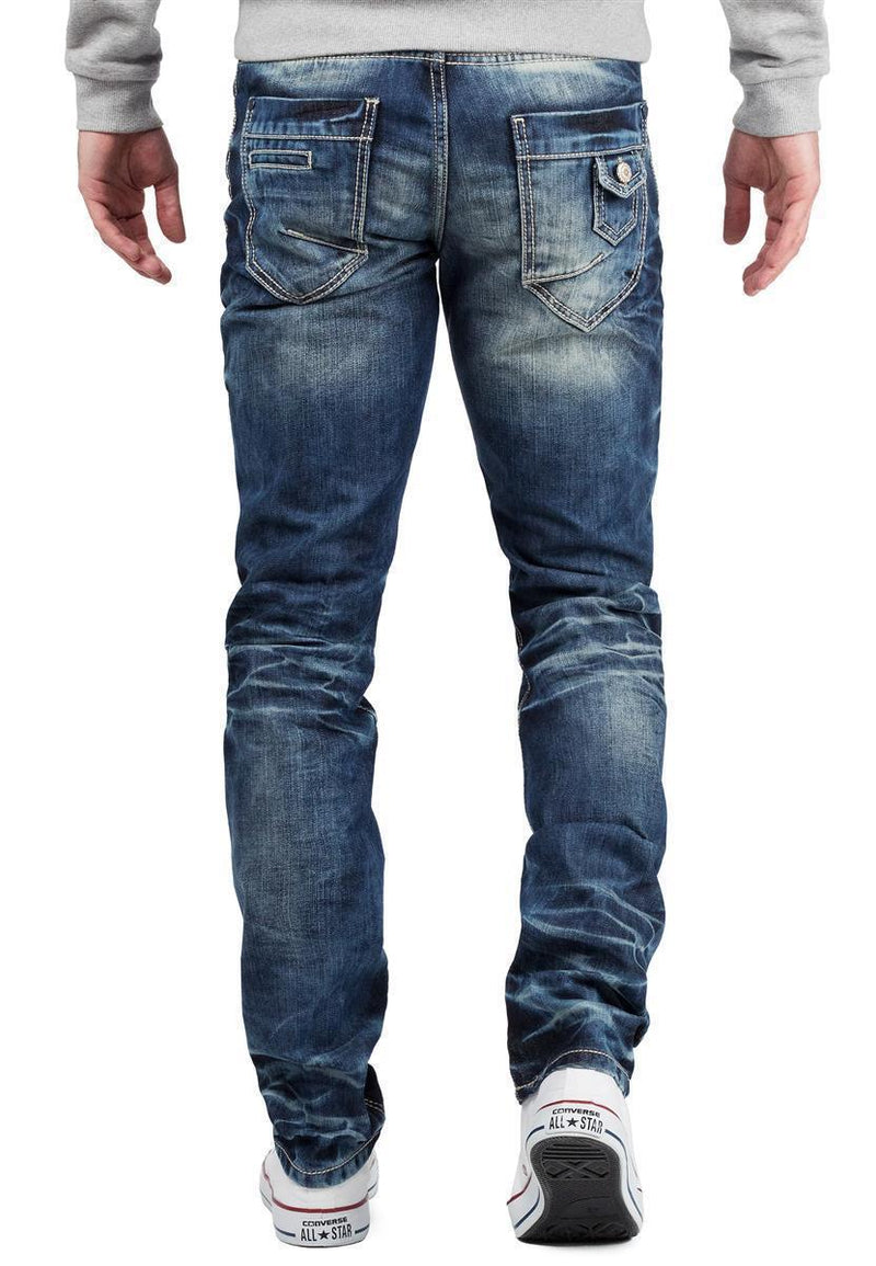 Herren Regular Fit Jeans Stonewashed CD328 - Blue