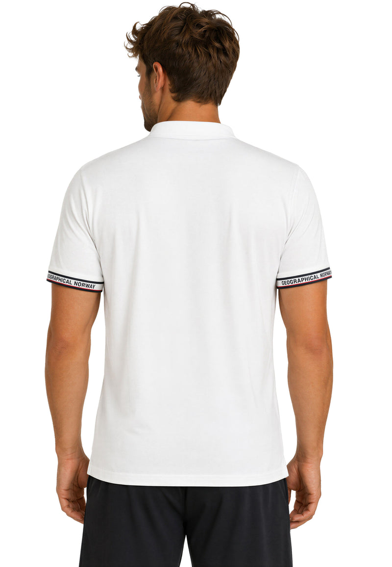 Herren Regular Fit Polohemd koliar men - White