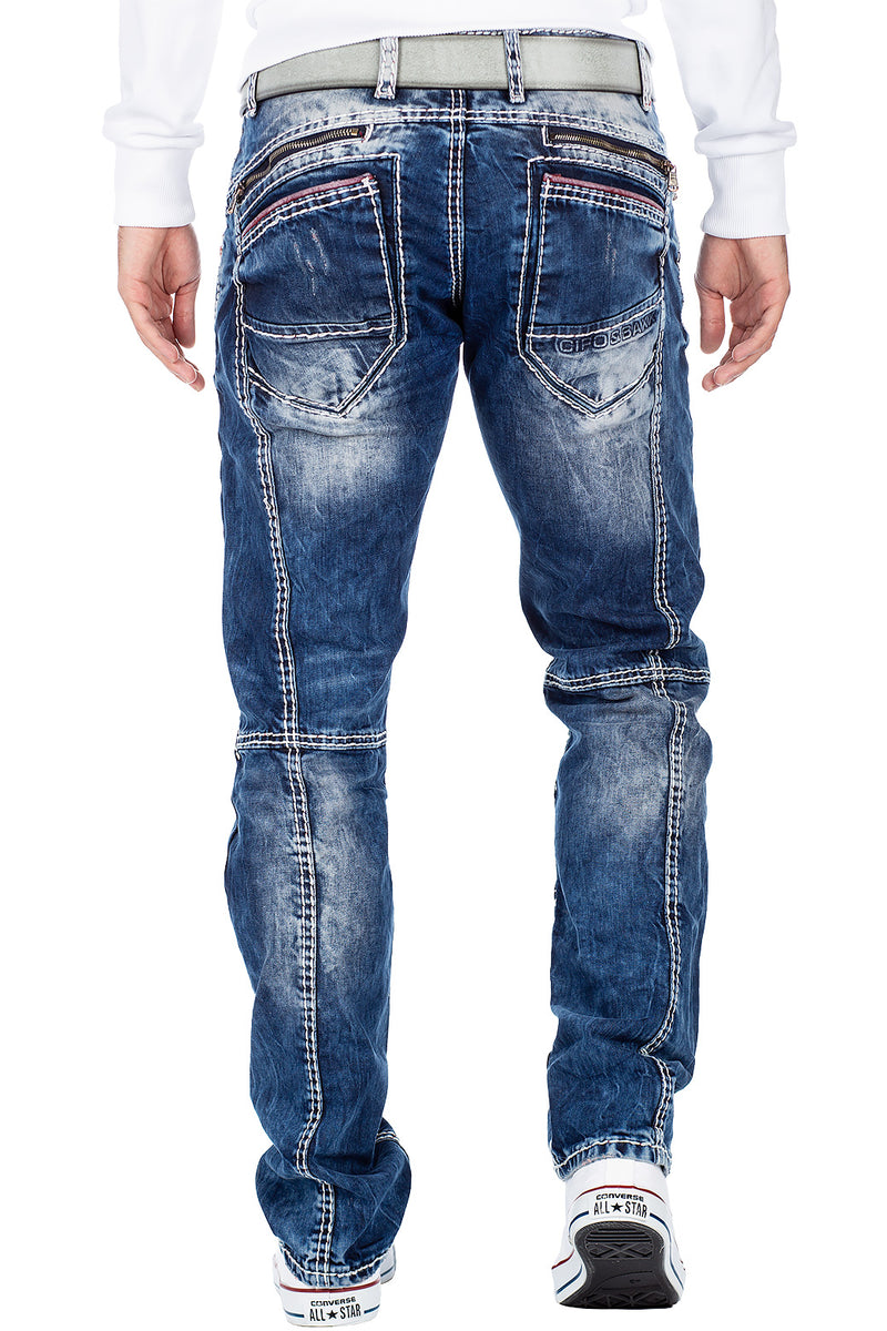 Herren Regular Fit Jeans Stonewashed CD563 - Blue