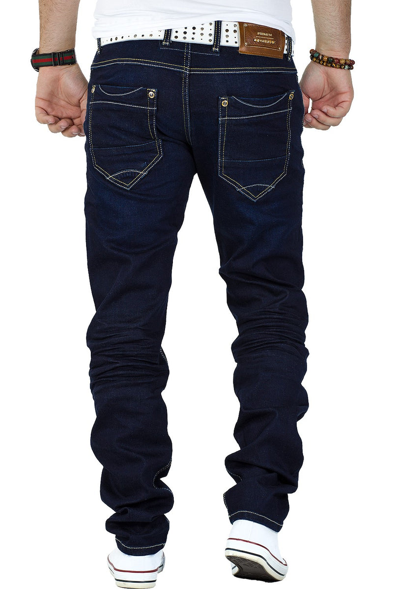 Herren Straight Fit Jeans Denim CD395 - Black