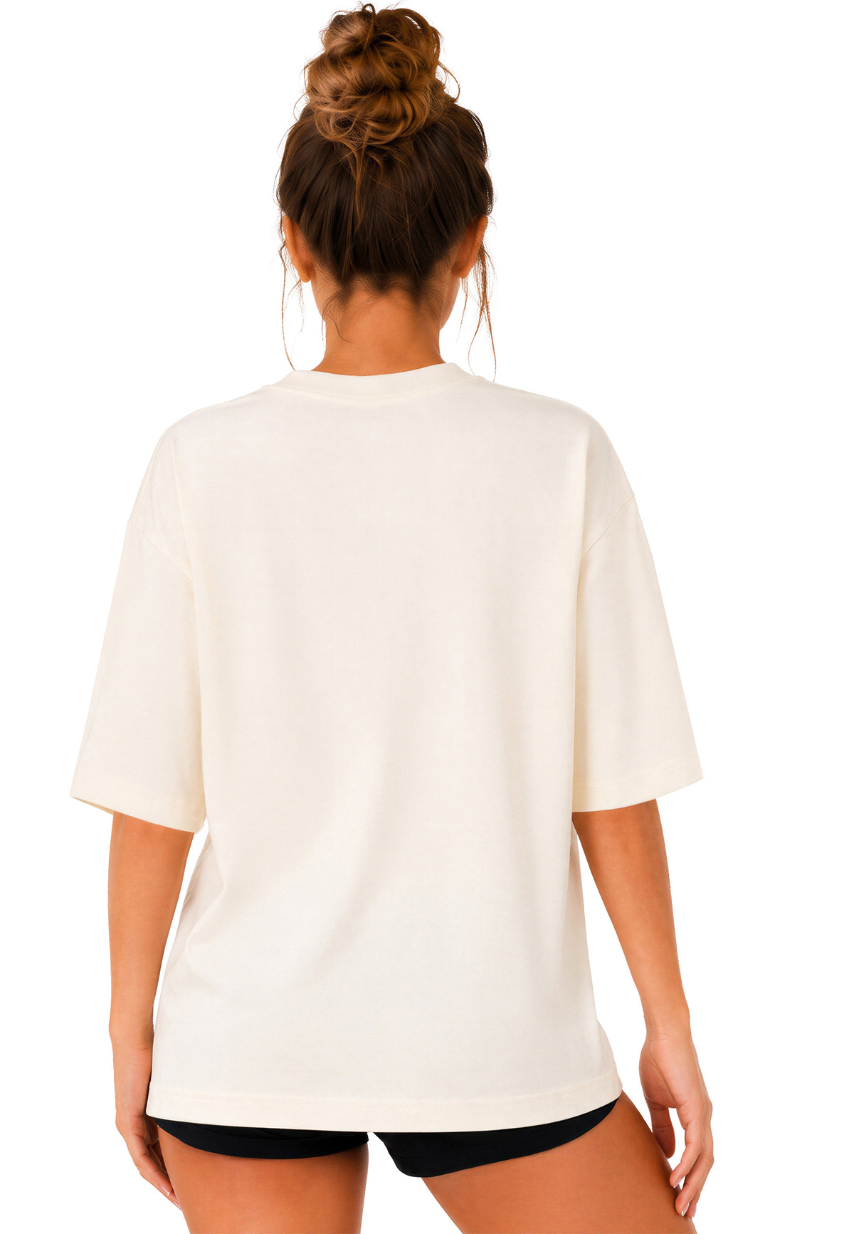 Damen Oversized T-Shirt in Beige – Reichstadt – Ansicht 2